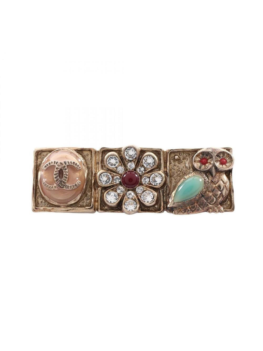 Chanel 18C Coco Mark Flower Owl Plate #297114C50B